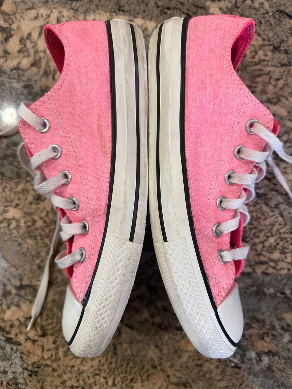 Converse Pink Low Top Canvas Sneakers - Picture 3 of 8